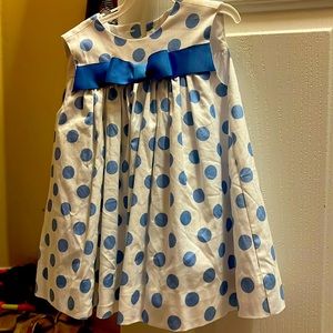 Beautiful light blue polka dot sleeveless dress